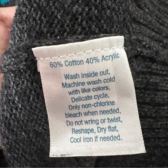 Urban Pipeline Men’s Charcoal Long Sleeve 1/4 Zip Mock Neck Sweater Size Medium - Picture 8 of 9